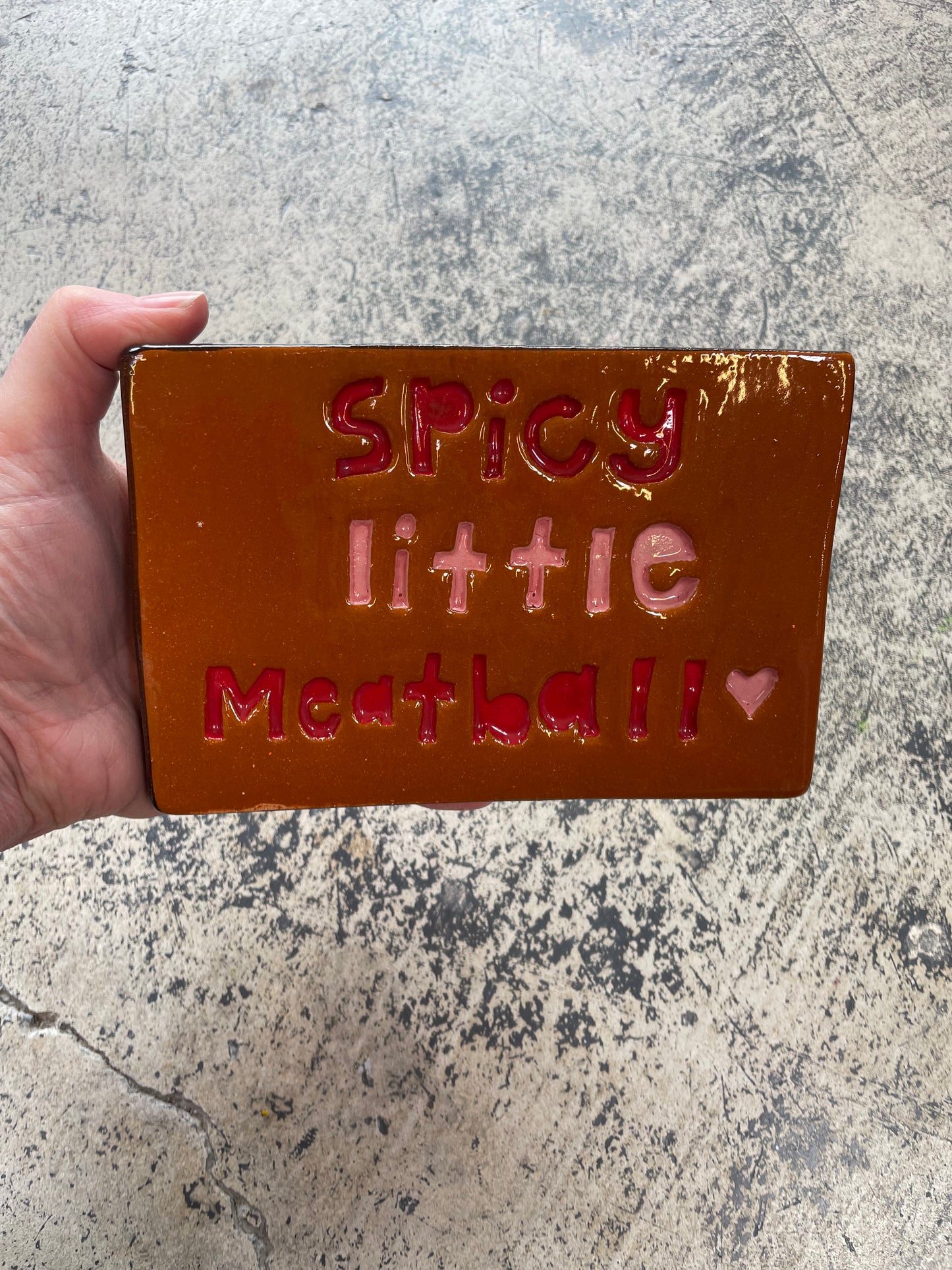 Spicy little meatball tile