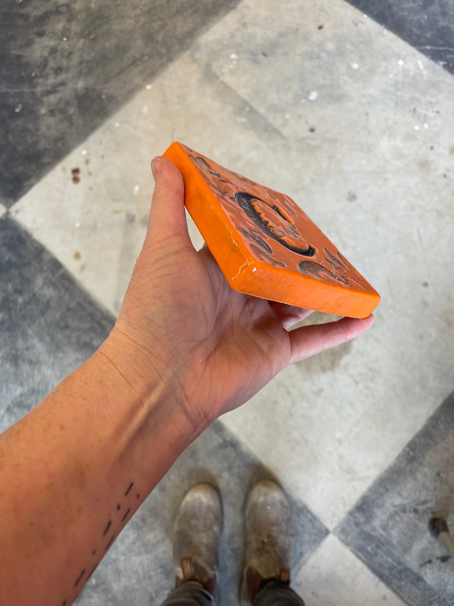 Letter C ceramic tile