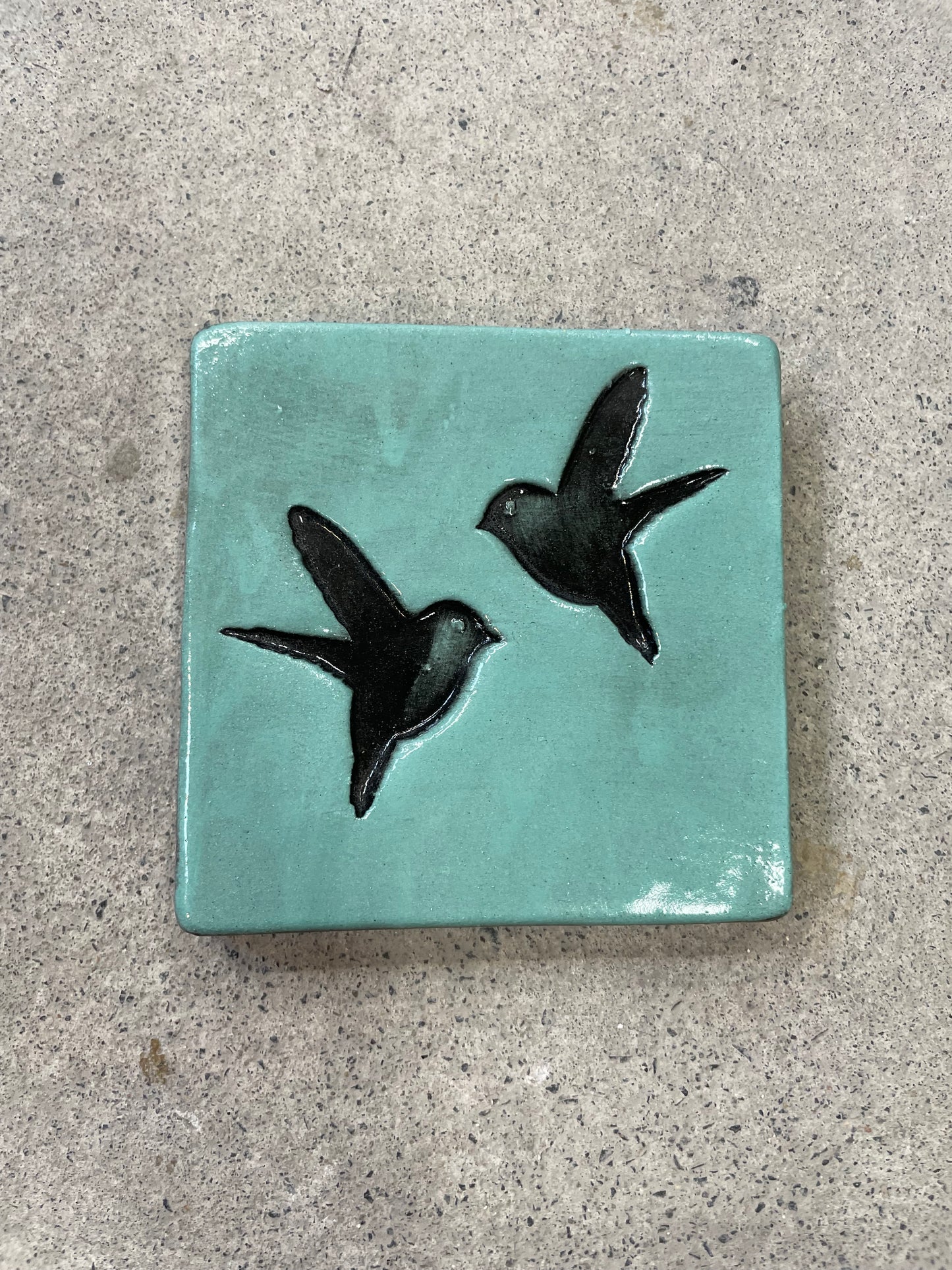 Duckegg Double Bird Tile