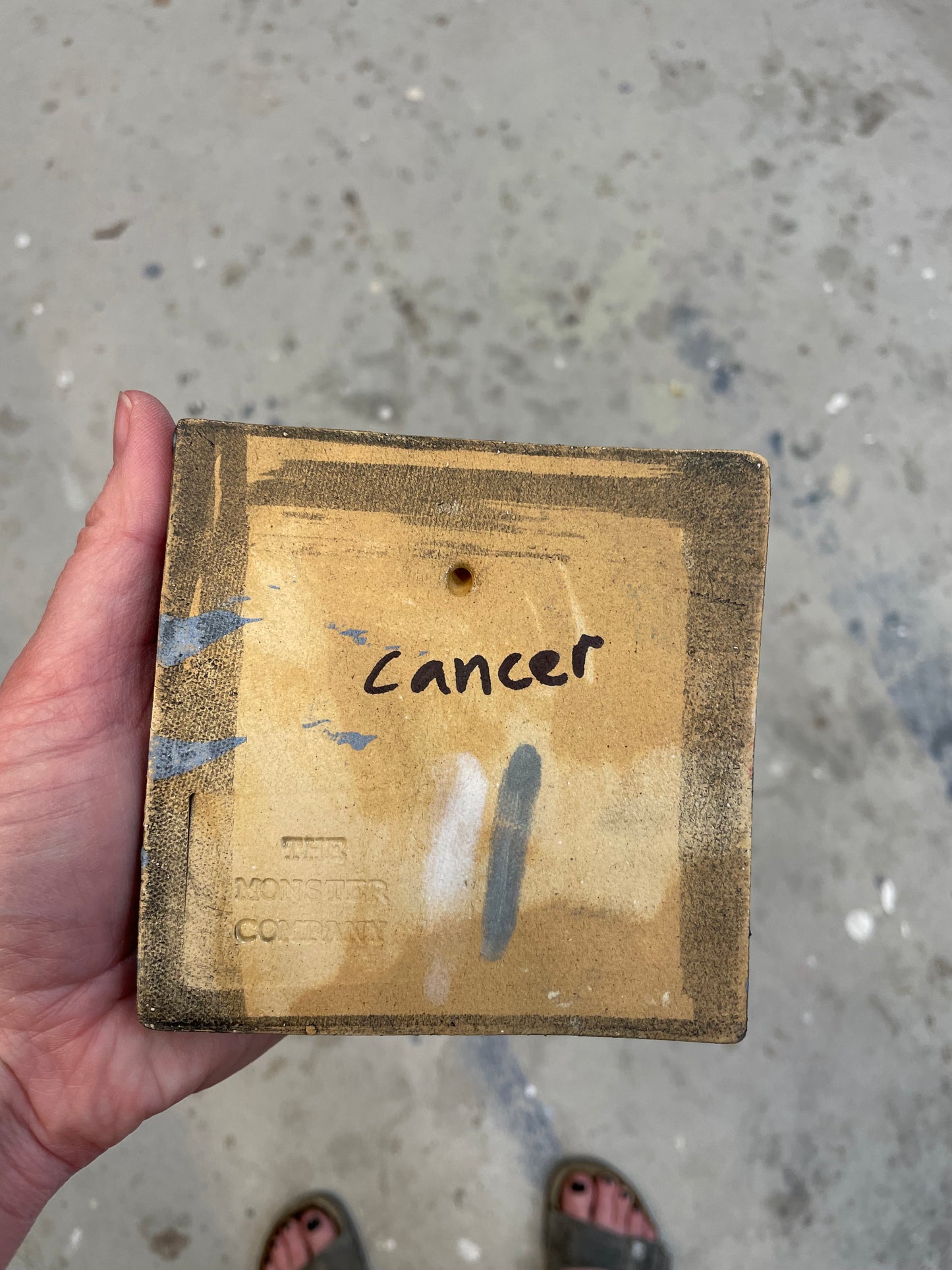 Ceramic Cancer constellation tile