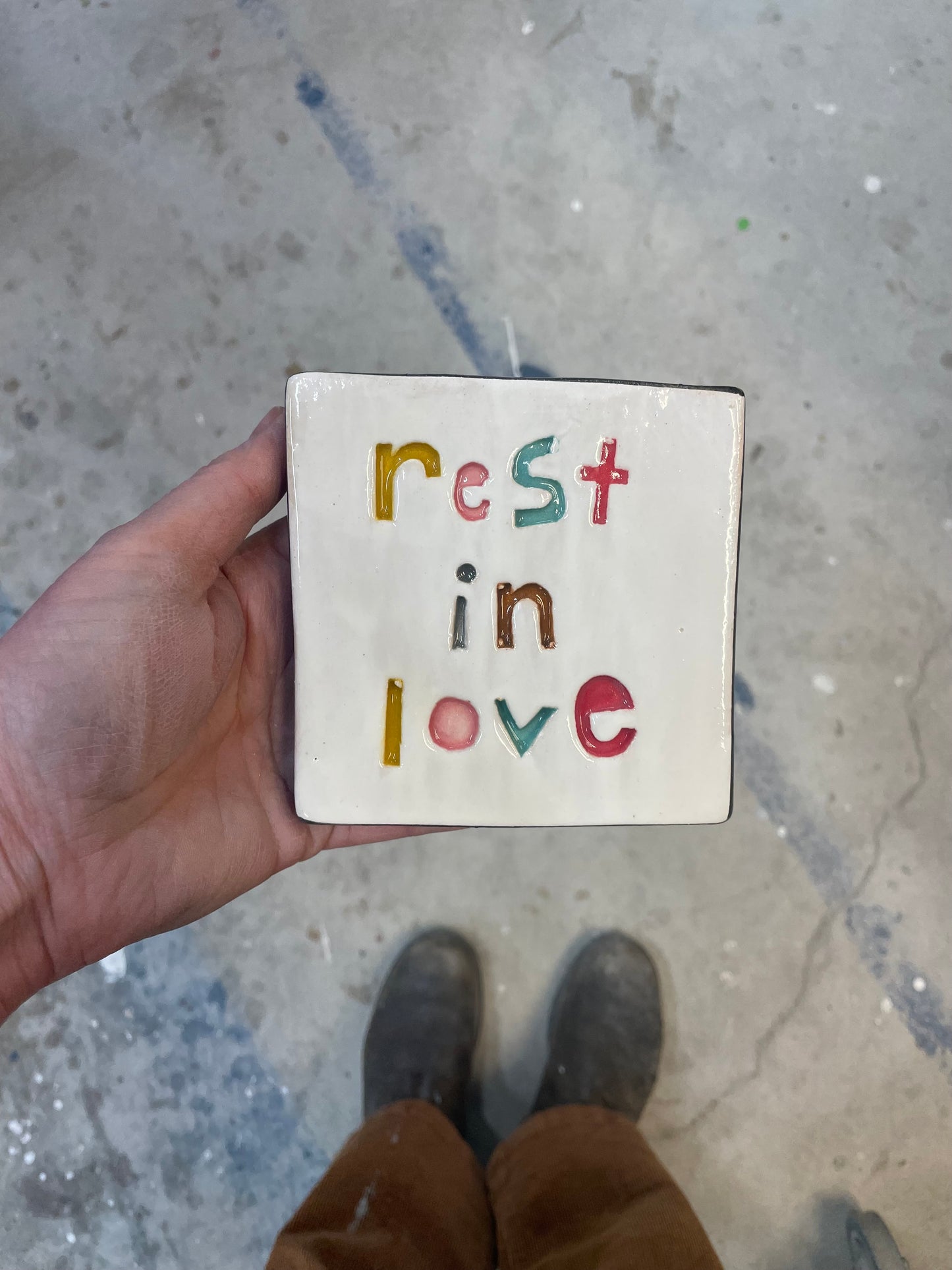 Rest in love tile