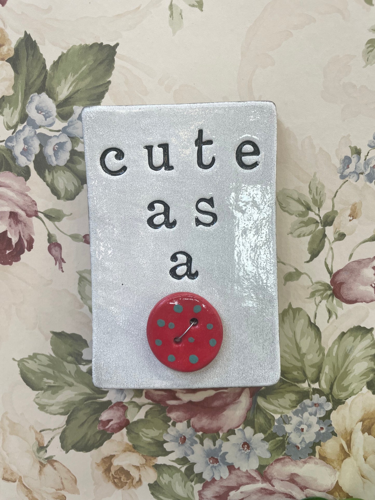 Cute as a button tile