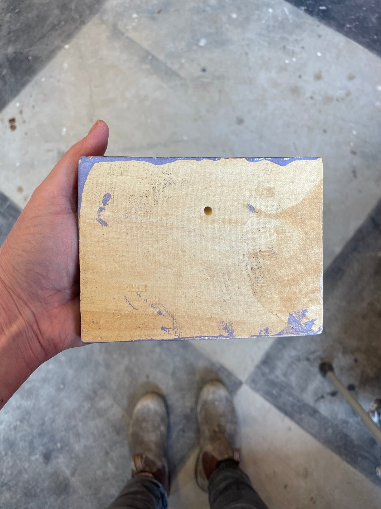 Letter W ceramic tile
