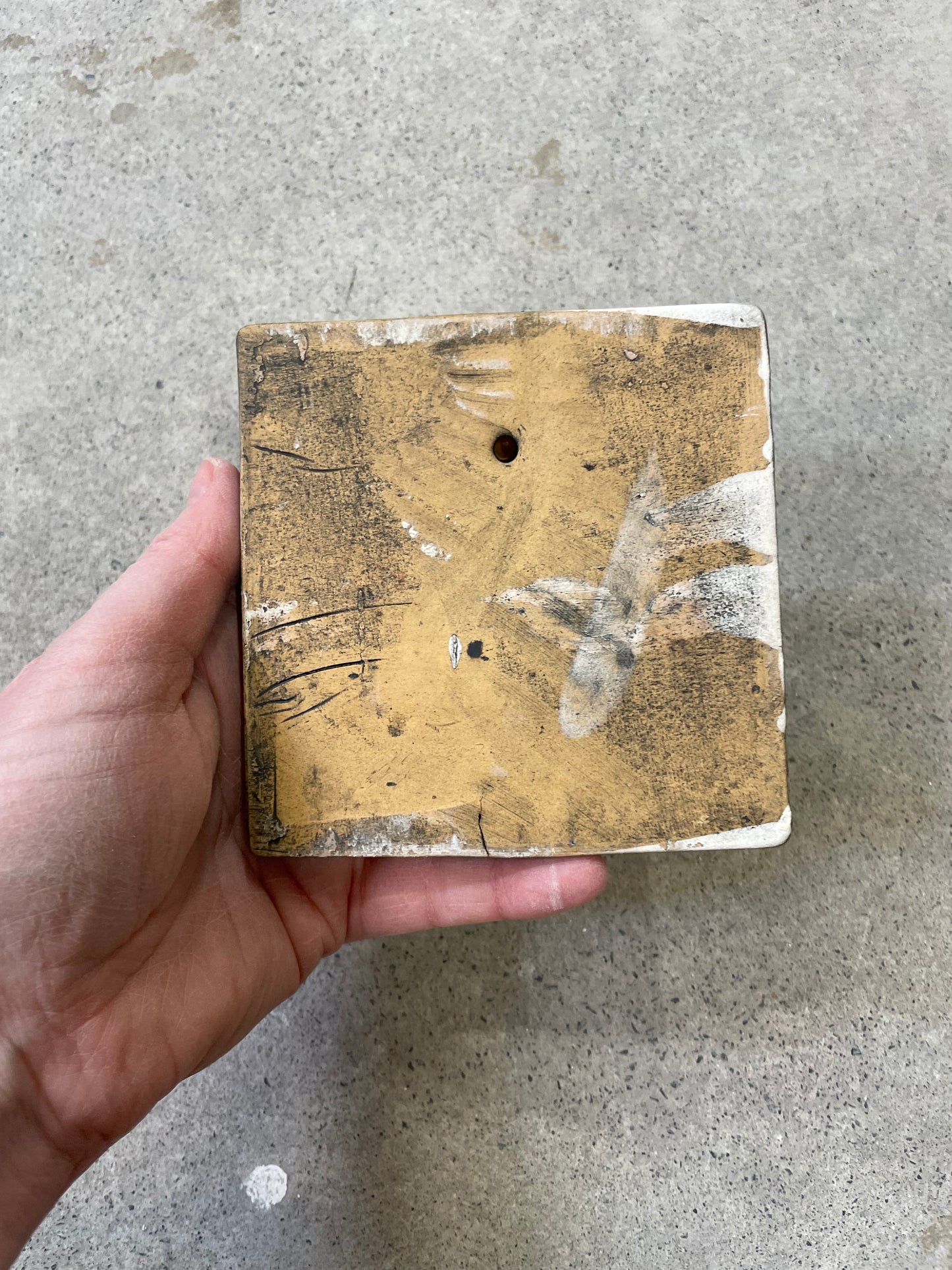 White Bird with Heart Tile