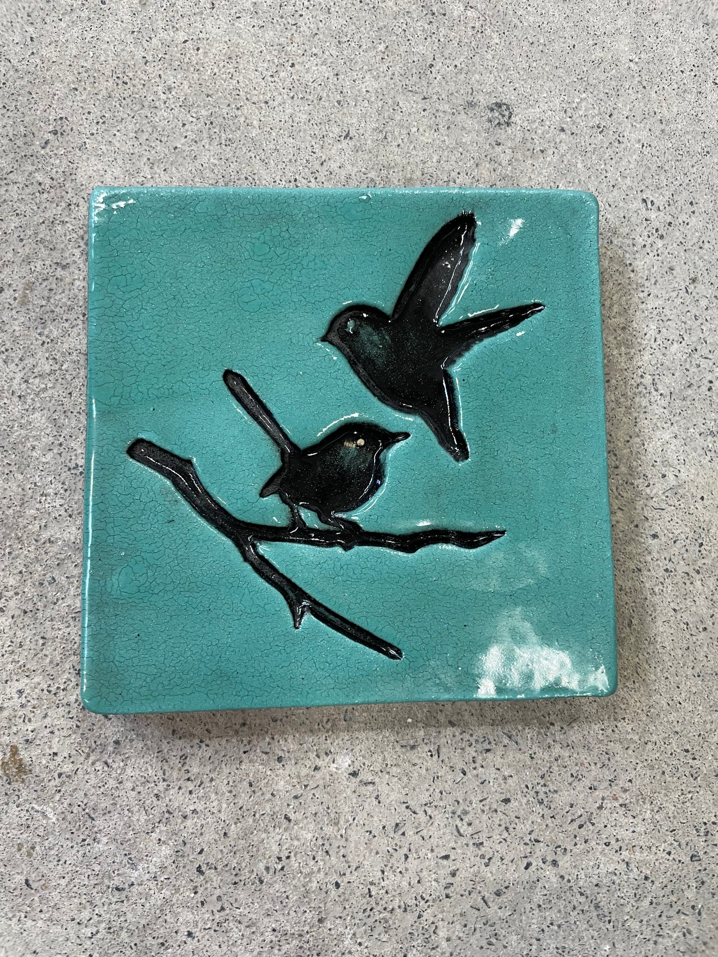 Duckegg Bird and Branch Tile