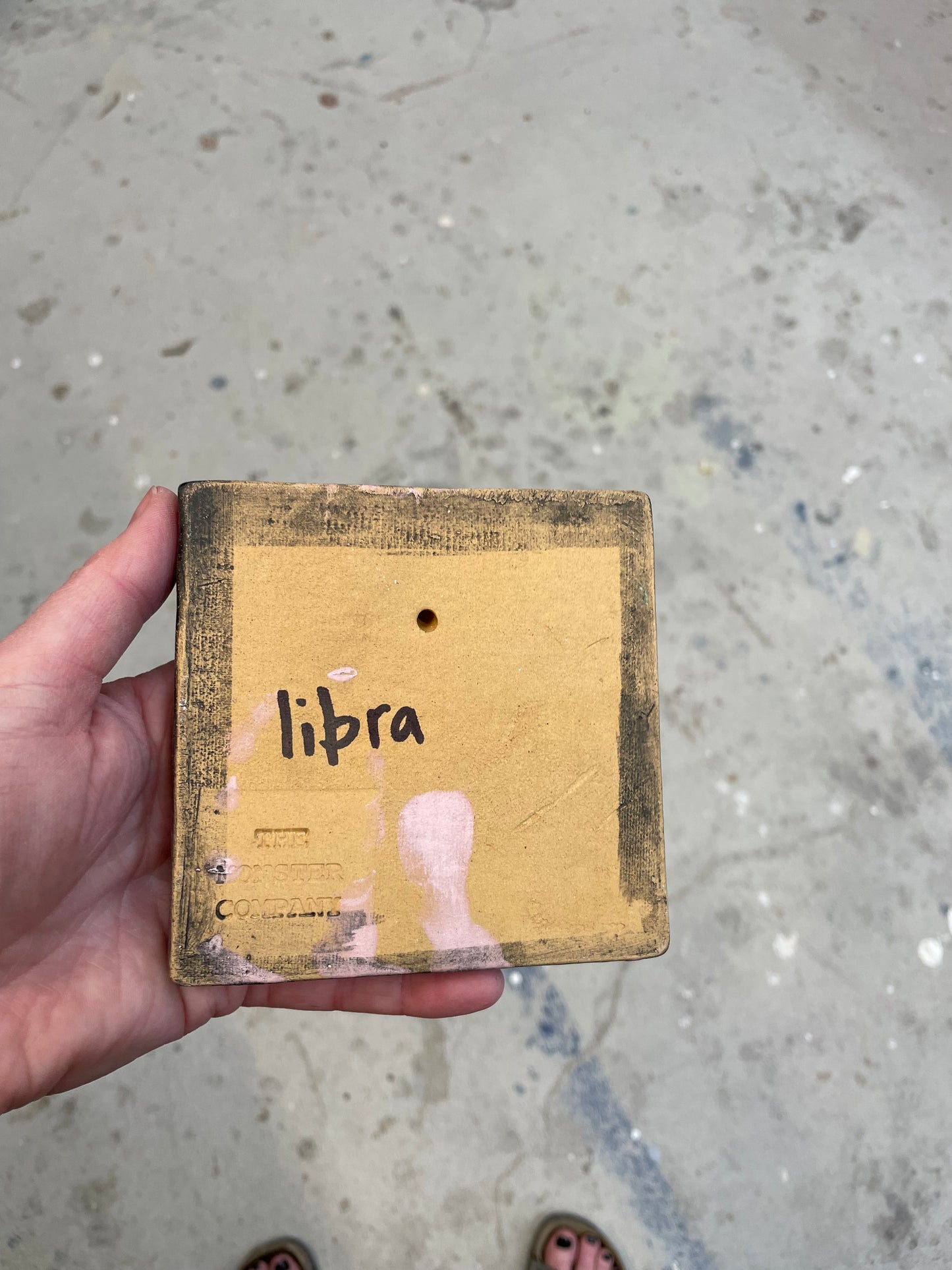Ceramic Libra constellation tile