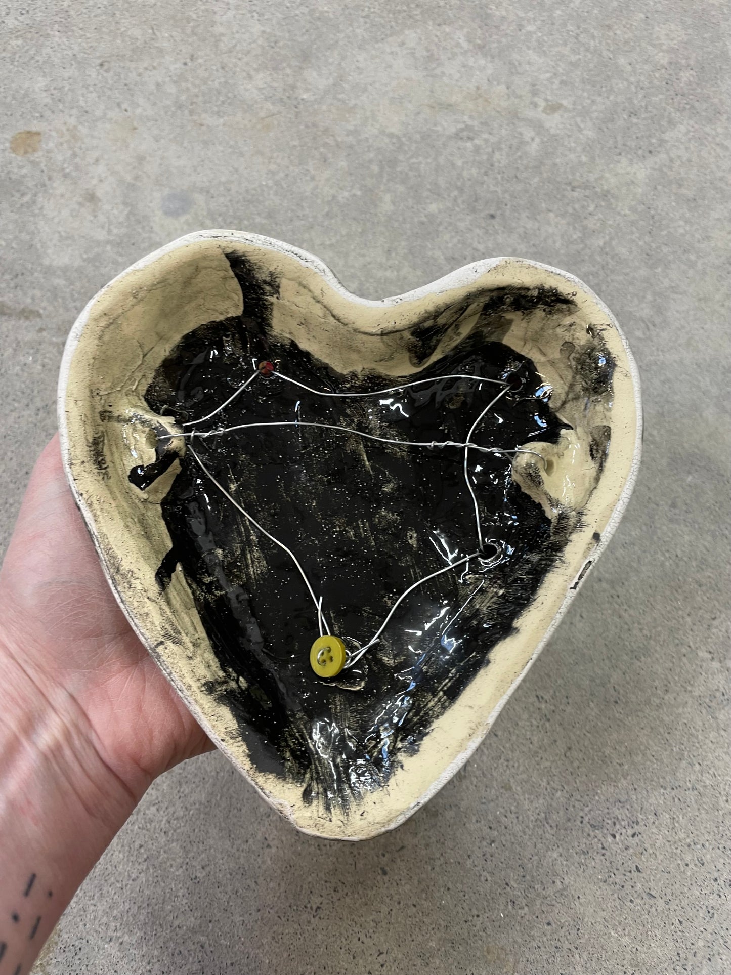 Cute as a button wall heart.