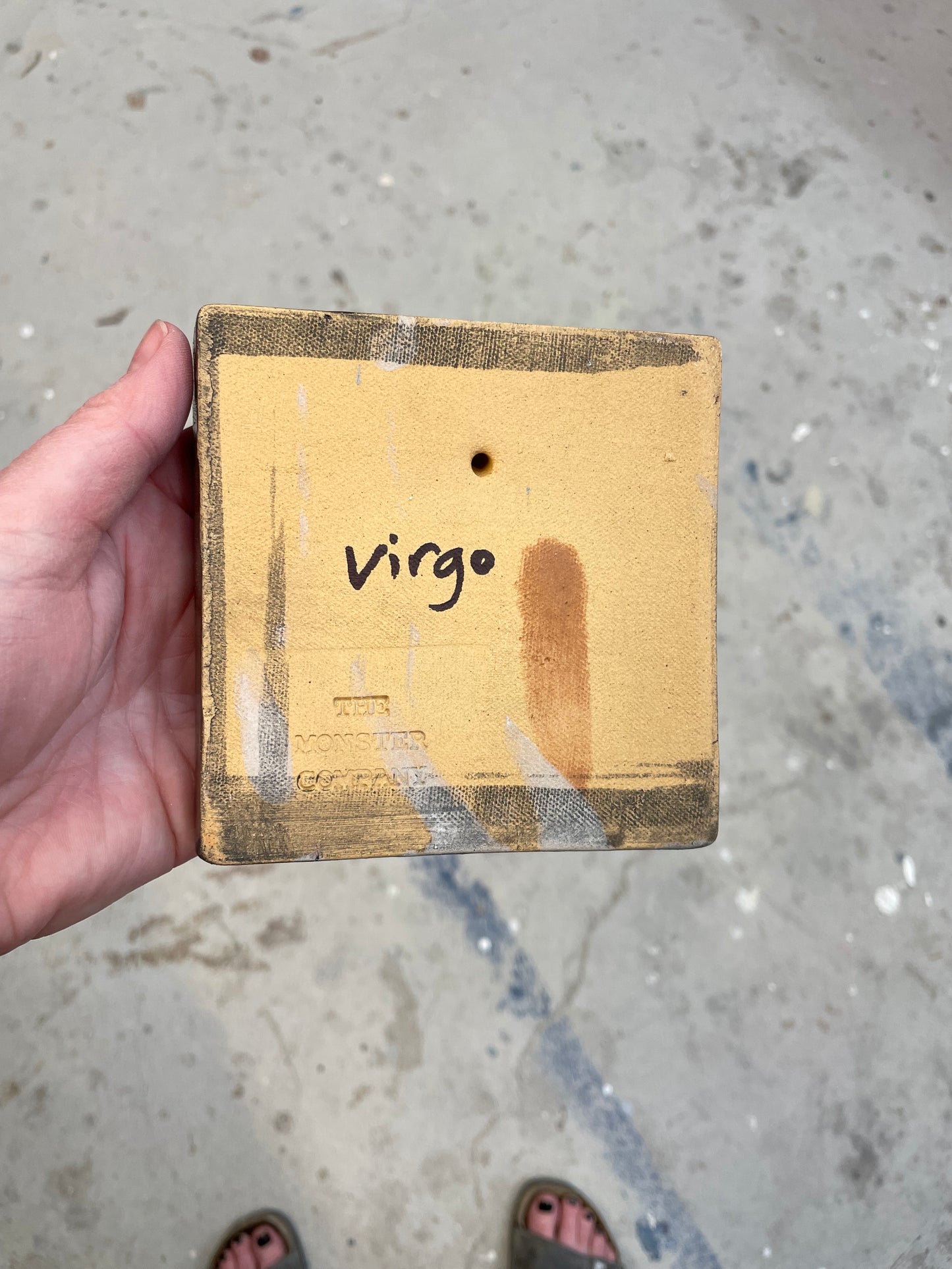 Ceramic Virgo constellation tile