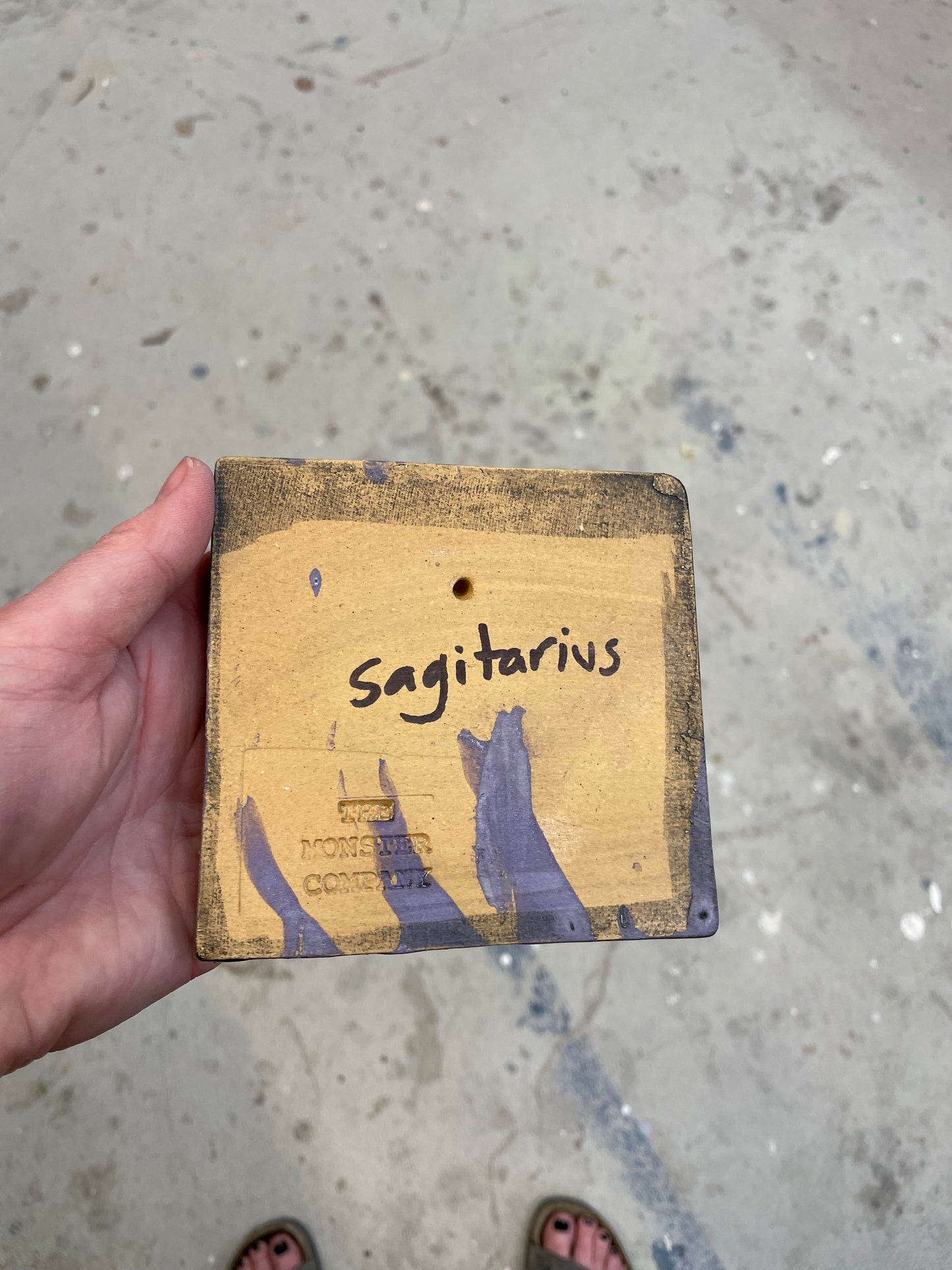 Ceramic Sagittarius tile