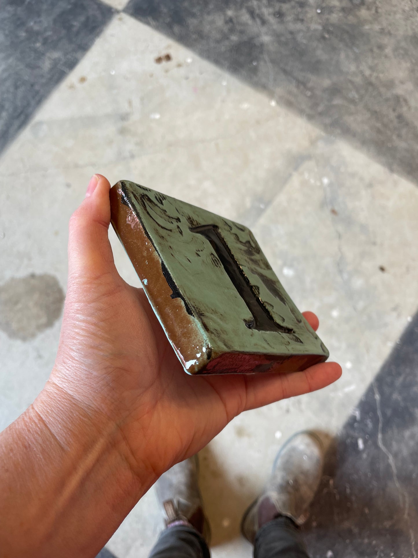 Number 1 ceramic tile