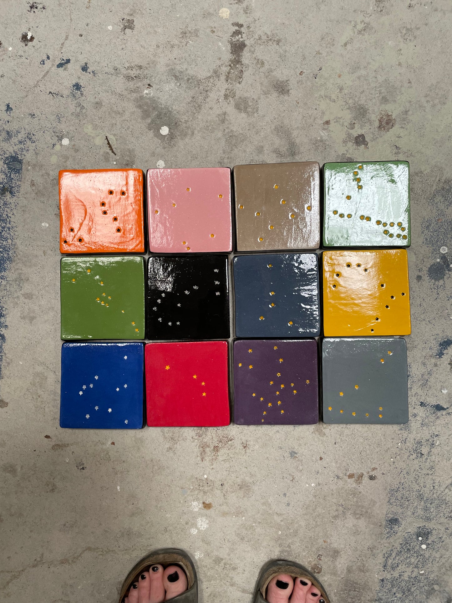 Ceramic Cancer constellation tile