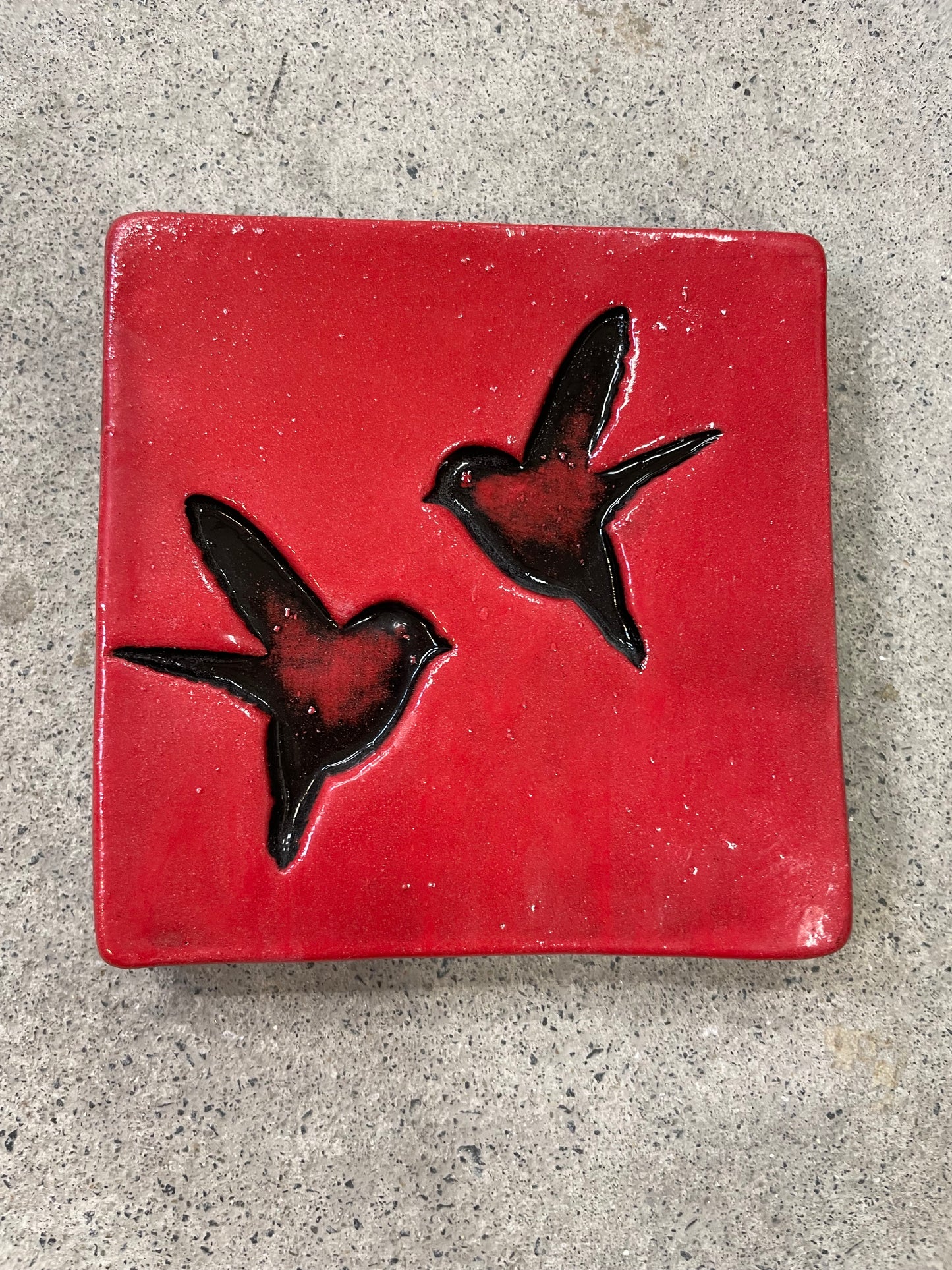 Red Double Bird Tile
