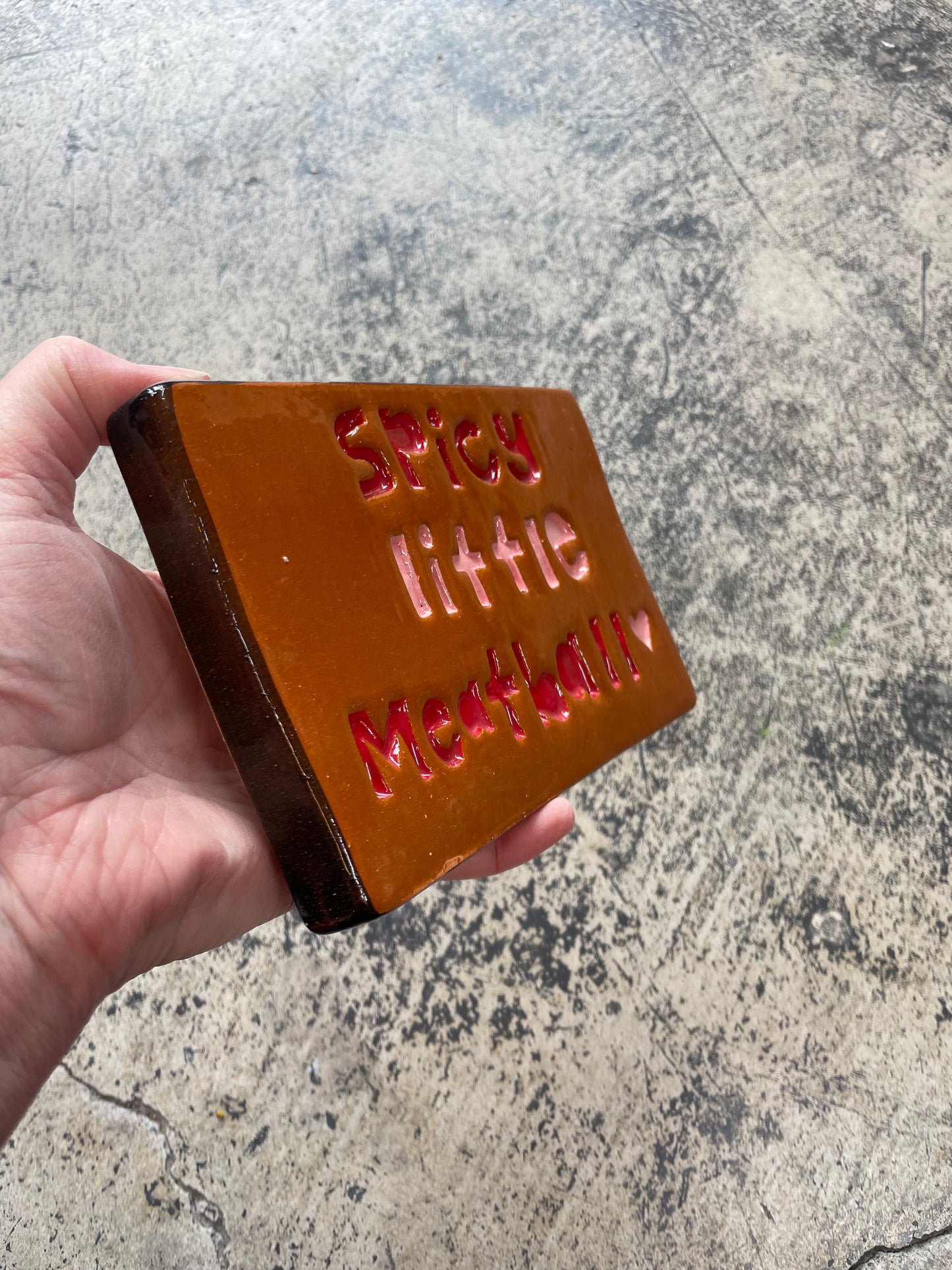 Spicy little meatball tile