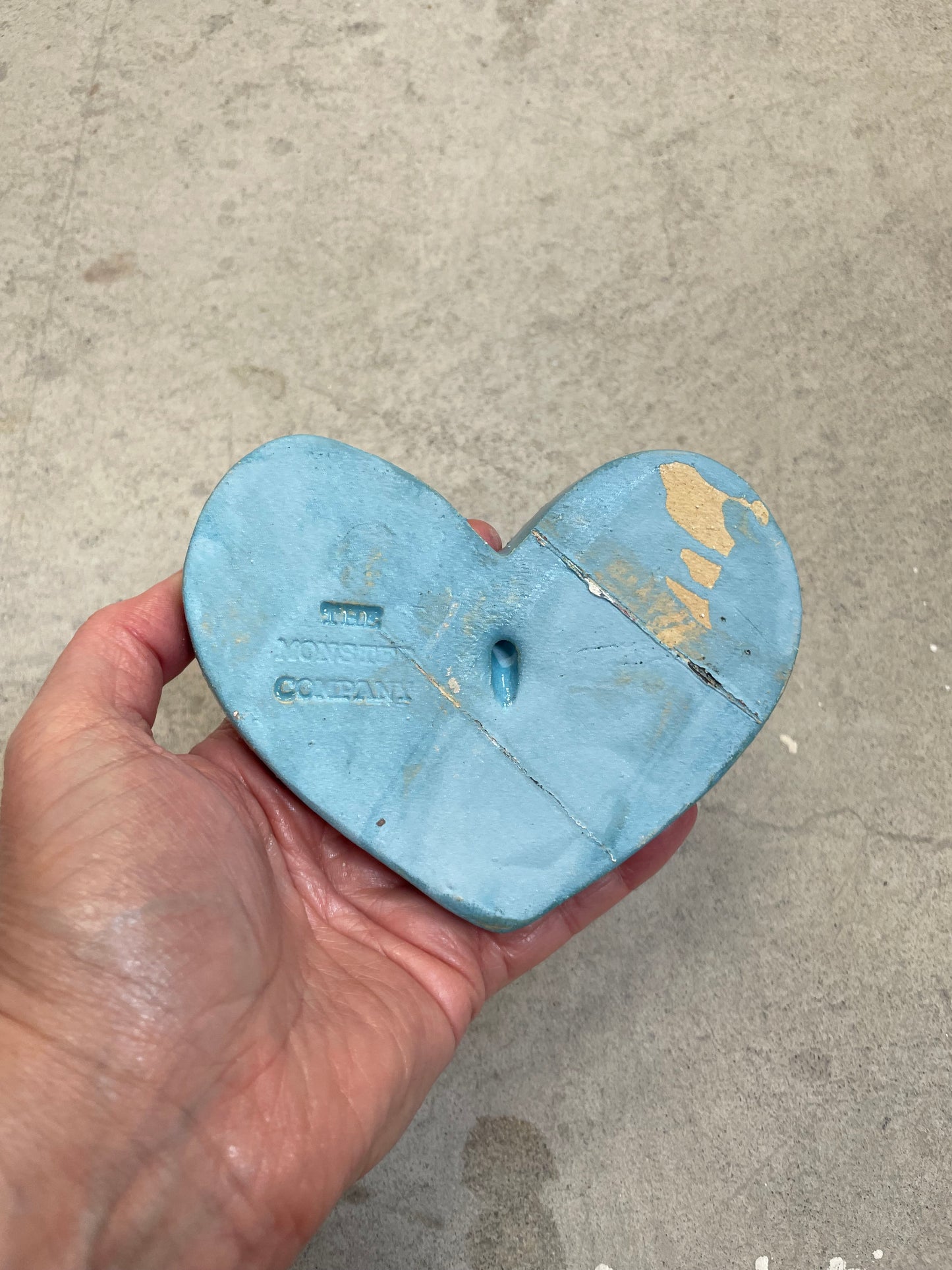 ceramic imagine heart blue and white