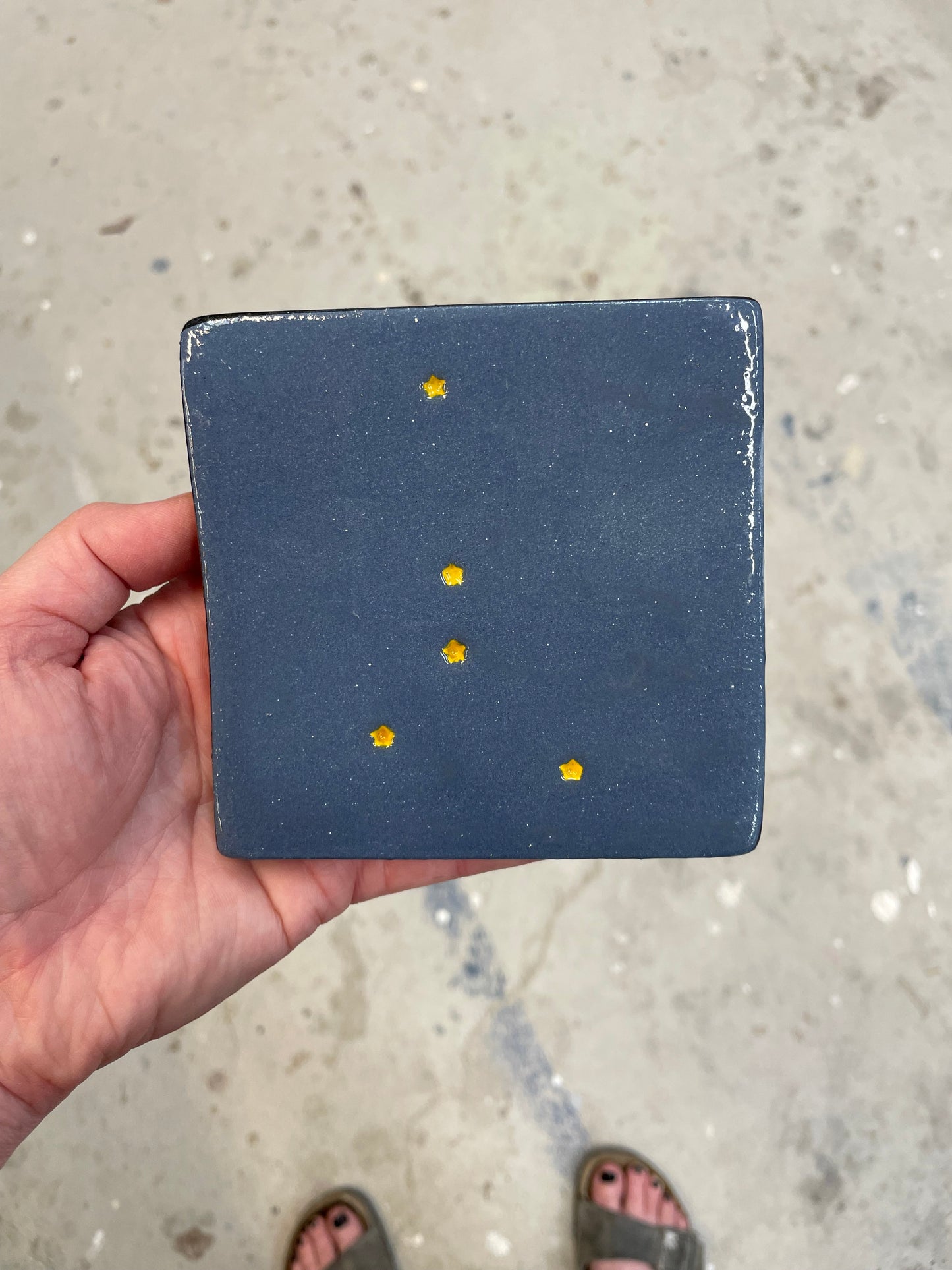 Ceramic Cancer constellation tile