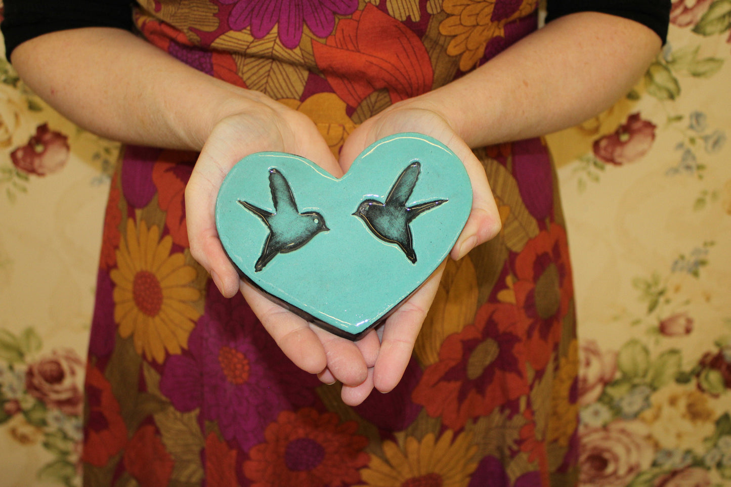 Duck Egg Blue Wall Heart.