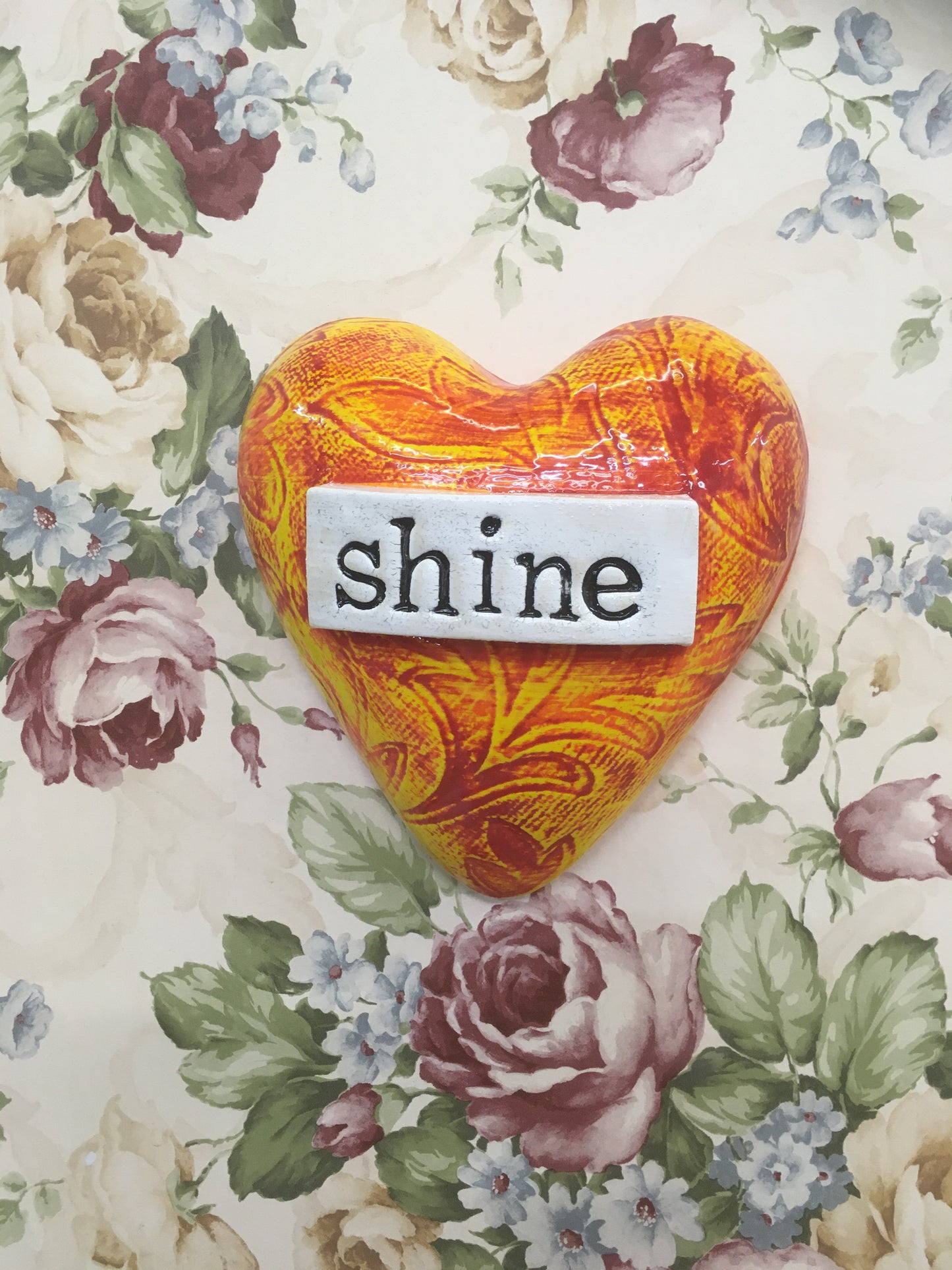Shine ceramic heart