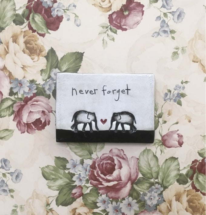 Never forget elephant tile