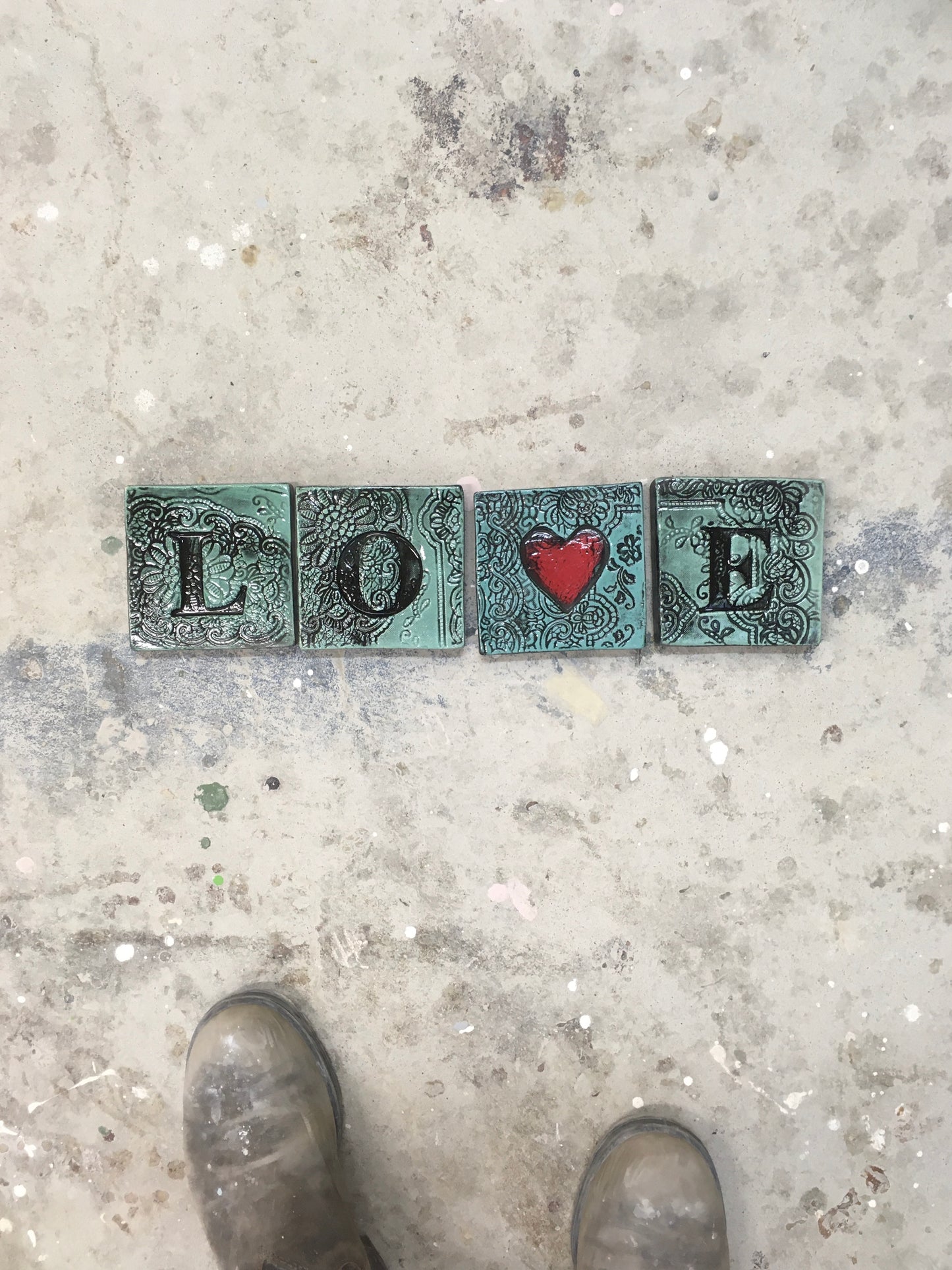 Love tiles duck egg blue