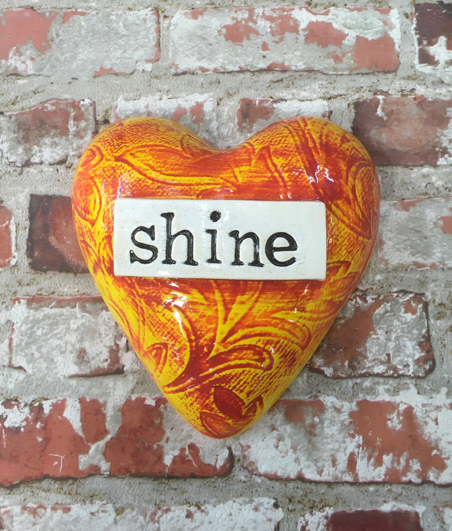 Shine ceramic heart