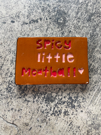 Spicy little meatball tile