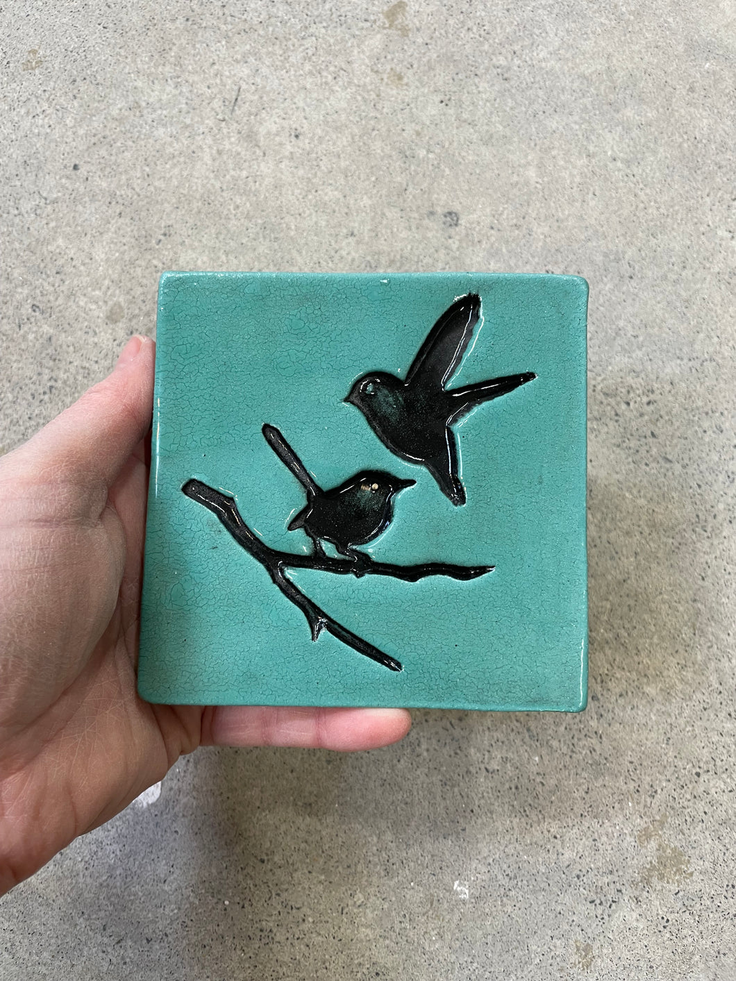 Duckegg Bird and Branch Tile