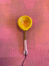 Load image into Gallery viewer, Decorative spoon pink and yellow.
