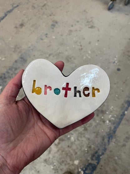 Ceramic brother heart.