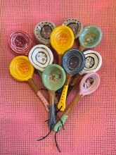 Load image into Gallery viewer, Decorative spoon pink and yellow.
