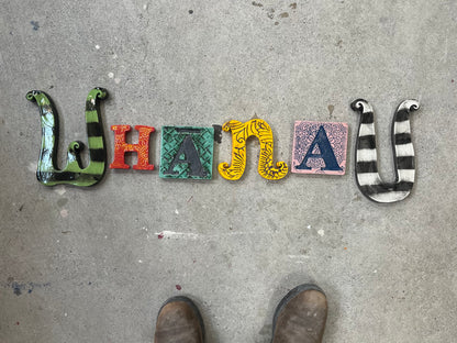 Custom Ceramic Word $60 per letter