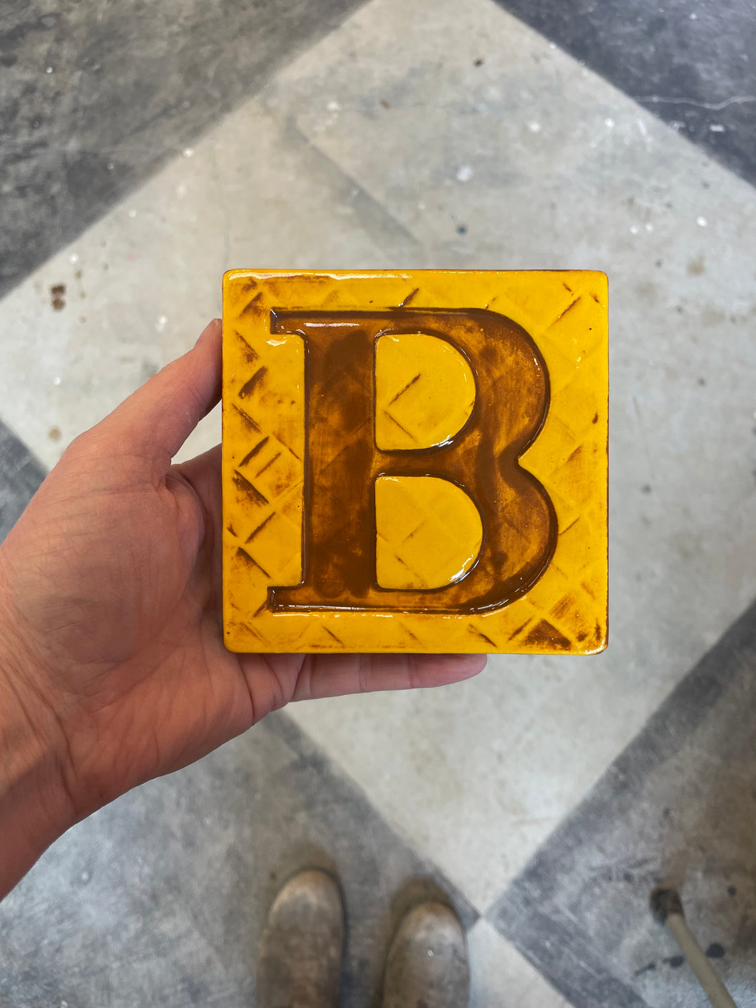 Letter B ceramic tile