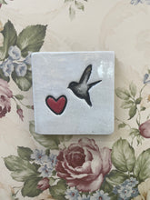 Load image into Gallery viewer, White Bird with Heart Tile
