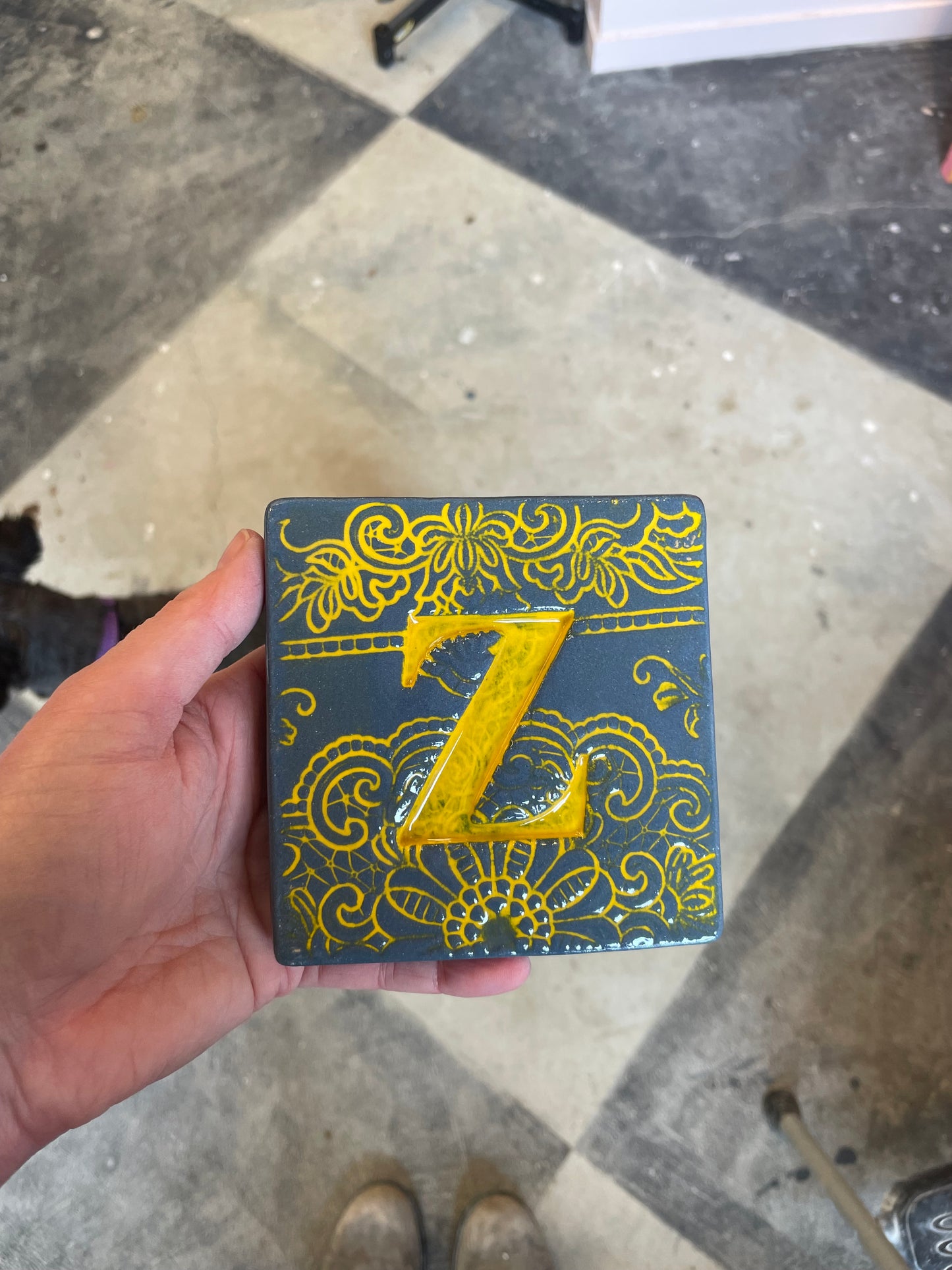 Letter Z ceramic tile