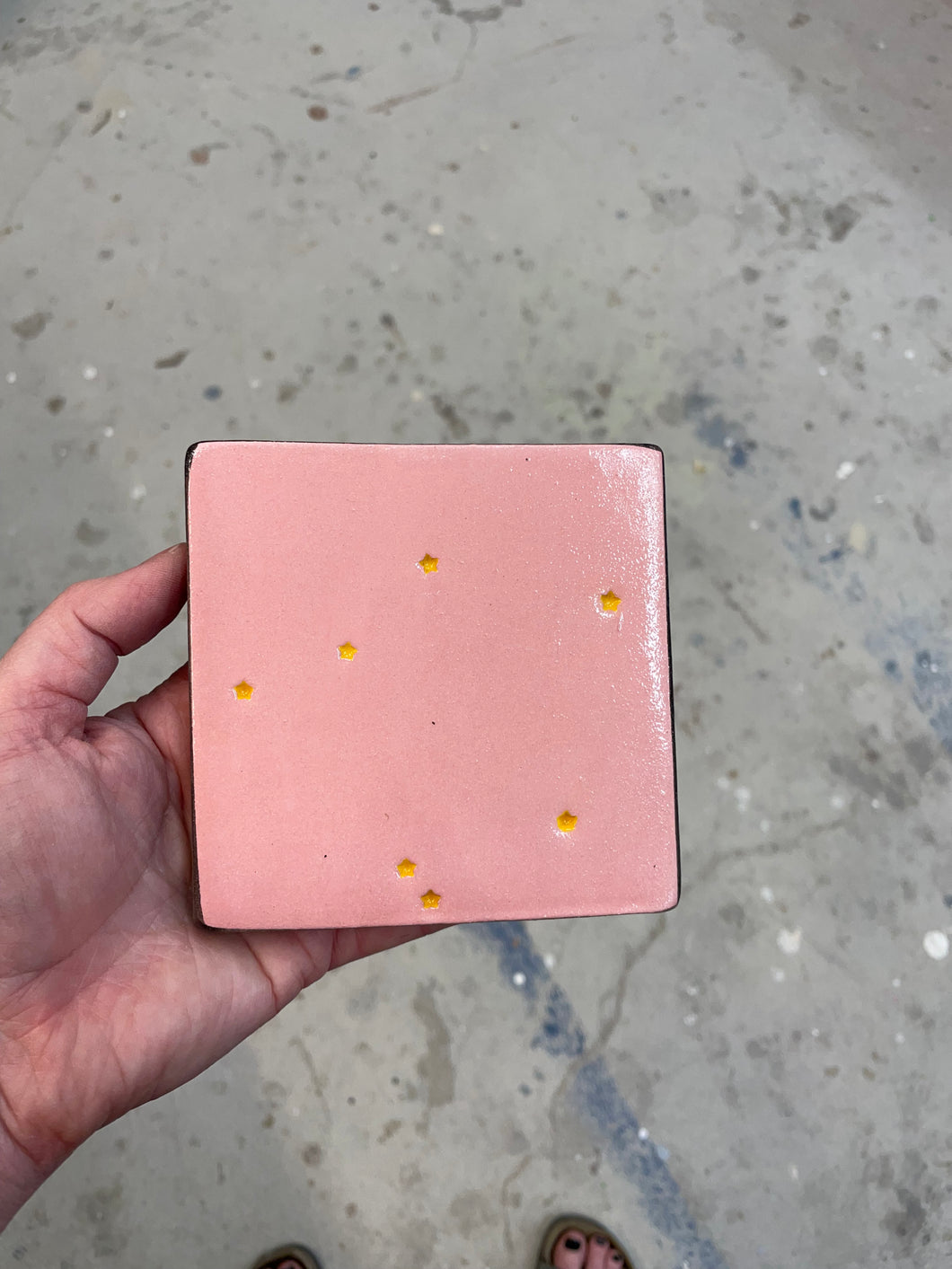 Ceramic Libra constellation tile