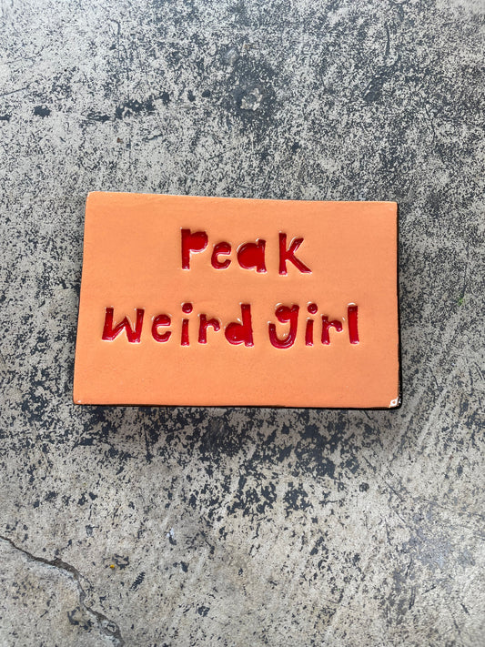 Peak weird girl tile