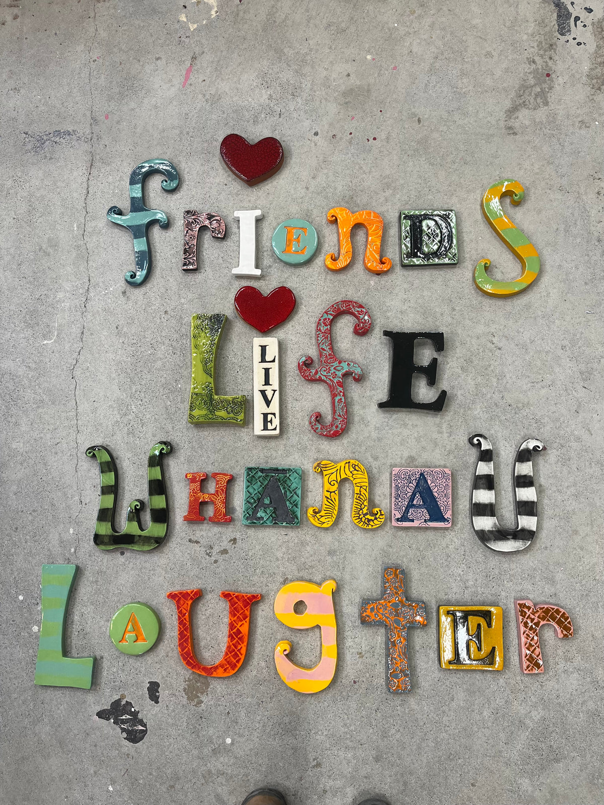 Custom Ceramic Word $60 per letter