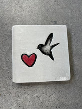 Load image into Gallery viewer, White Bird with Heart Tile
