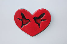 Load image into Gallery viewer, Red Double Bird Heart
