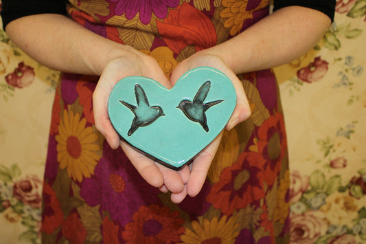 Duck Egg Blue Wall Heart.