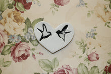 Load image into Gallery viewer, White Double Bird Heart
