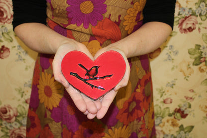 Bird On a Branch Heart