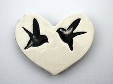 Load image into Gallery viewer, White Double Bird Heart
