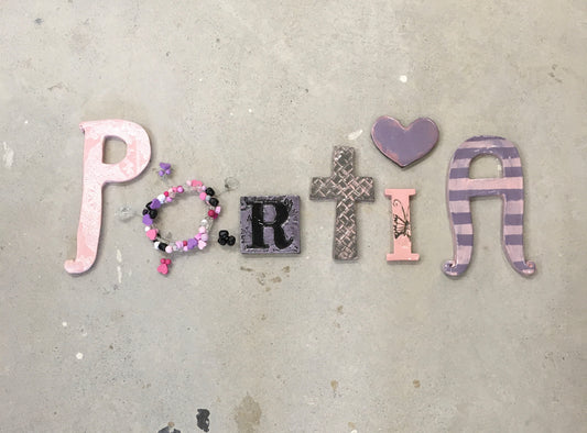Custom Ceramic Word $60 per letter