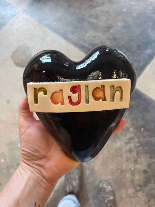 Custom ceramic puff hearts made to order.